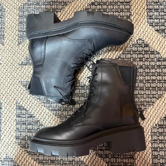 Ash Moody Chunky Leather Combat Boots Size 37M - Picture 2 of 8